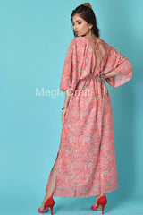 Robe fendue en soie style Boho pour femmes