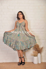 Designer Smocked Mini Dress