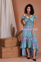 Women Recycled Silk Maxi Dress