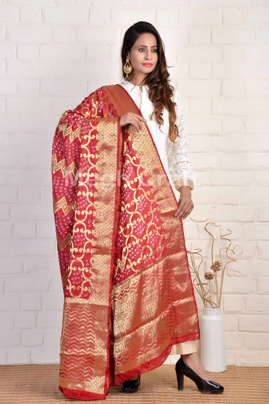 Dupatta de mariage marron