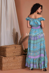 Women Recycled Silk Maxi Dress