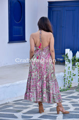 Silk Flowy Maxi Dress