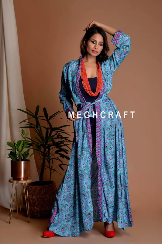 Bohemian Silk Kimono Robe