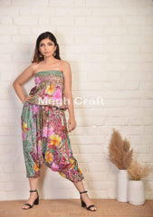 Floral Trouser Smocked Jumpsuit