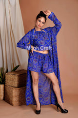 Bandhni Kimono Tietop Short Set