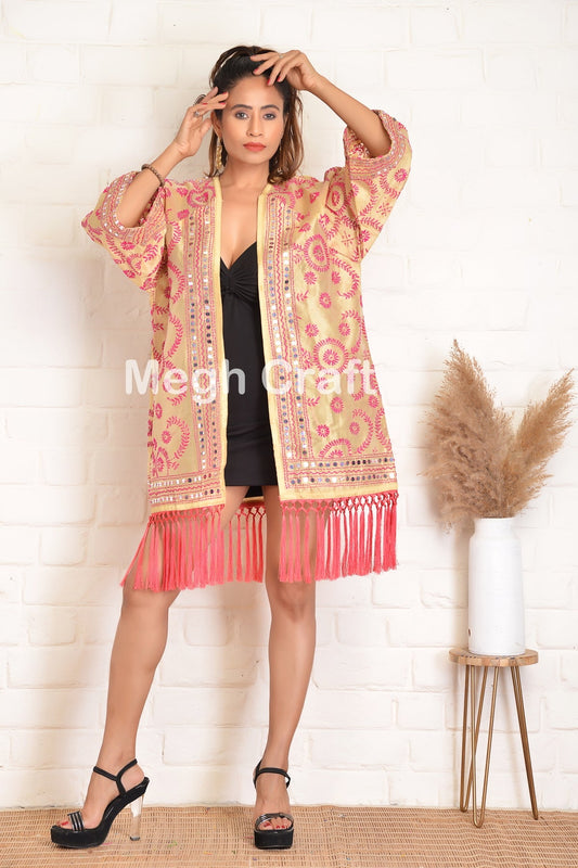 Women Short Kimono Fringe