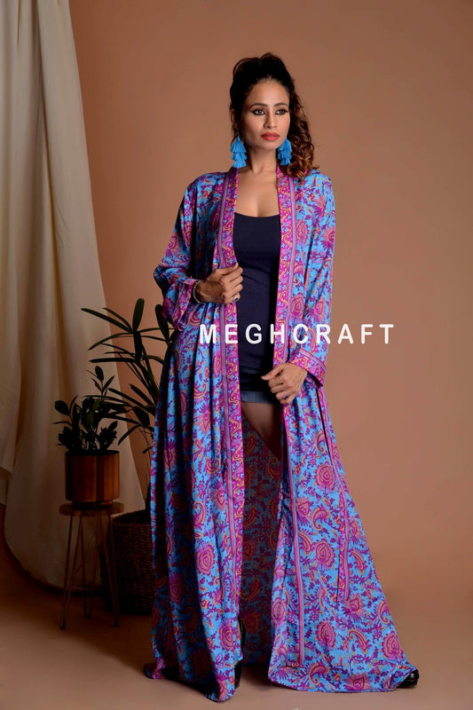 Vintage Silk Sari kimono Robe