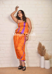 Orange Silk Jumpsuit