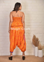 Orange Silk Jumpsuit