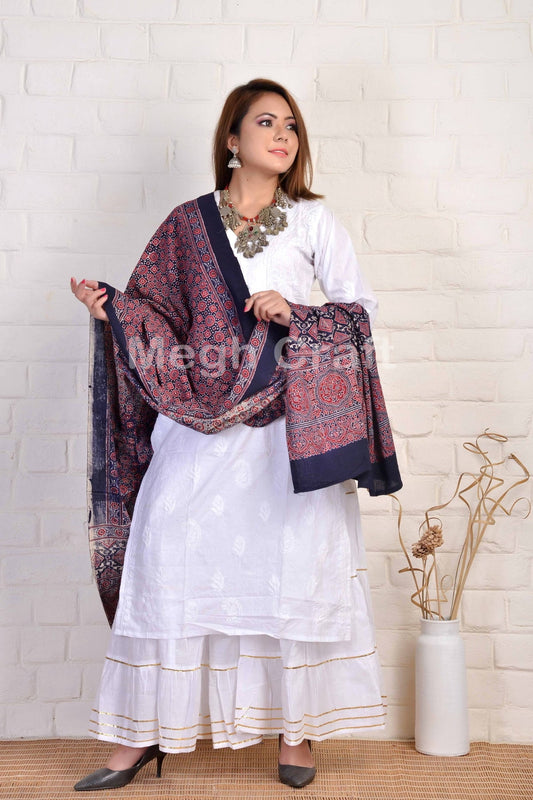 Gujarat Ajrakh Dupatta Stole