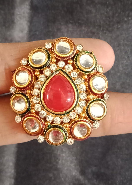 Bague Kundan de créateur