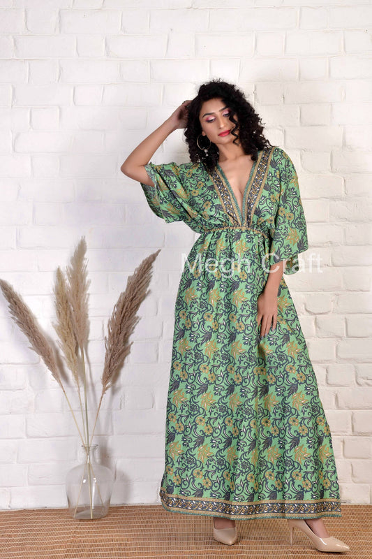 Robe en soie de mode d'été Boho