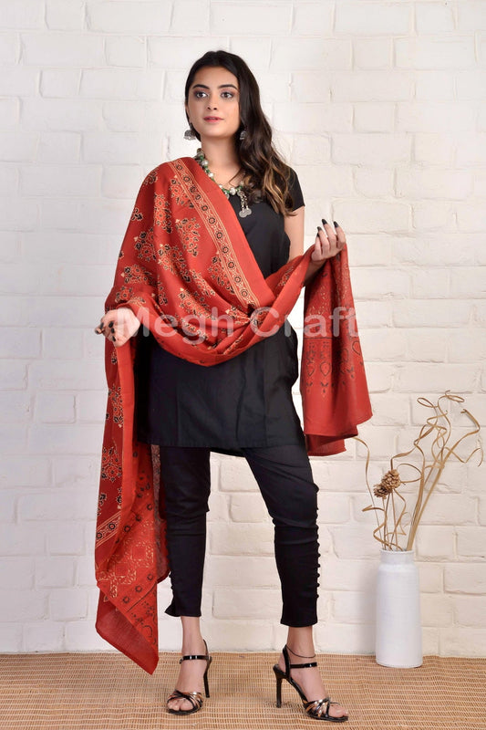 Ajrakh Print Dupatta Stole