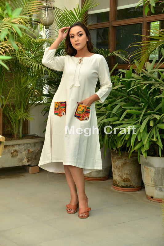 Robe Khadi fusion indienne