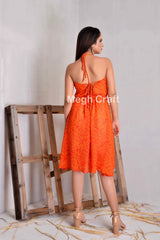 Bandhni Short Halter Dress