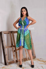 Beach Wear Bandhni Dress Short