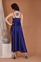 Party Wear Silk Satin Dress