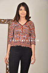 Blusa de trabajo con espejo Navratri Kutch