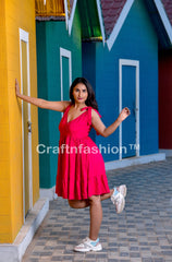 Vestido Rosa De Moda De Verano