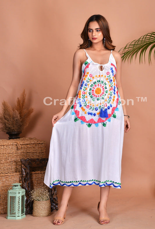 Vestido bordado blanco