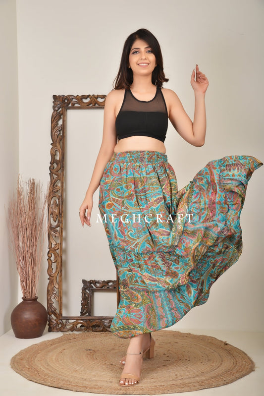 Bohemian Silk Skirt