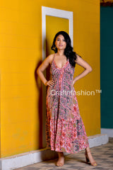 Women Silk Resort Wear Dress