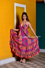 Robe Maxi Sari Vintage Indienne