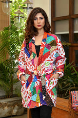 Bohemian Applique Cut Work Jacket