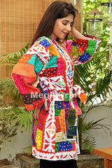 Robe kimono cousue Kantha