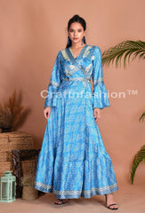 Blue Beachwear Kimono Robe