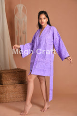 Women Applique Kimono Robe