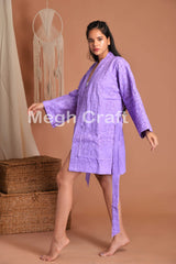 Women Applique Kimono Robe