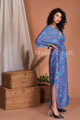 Robe fendue en soie Resort Wear