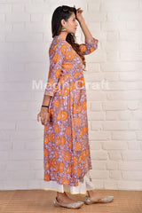 Floral Hand Block Printed Kurti