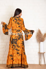 Robe kimono florale bohème