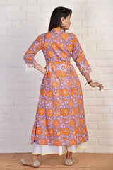 Floral Hand Block Printed Kurti