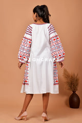 Women Embroidery Midi Dress