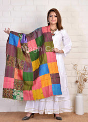 Diseñador Kantha Patchwork Dupatta