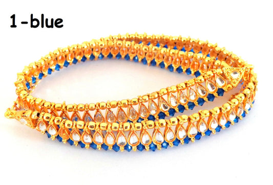 Pearl Kundan Anklets