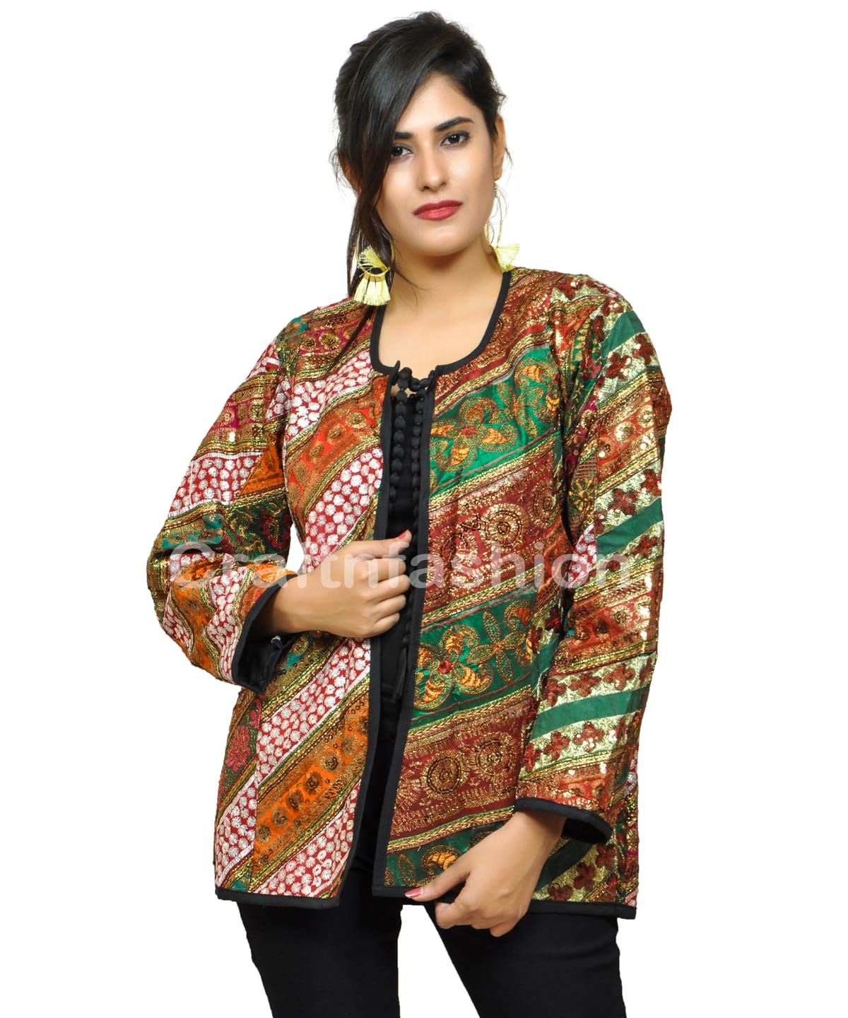 Chaqueta Banjara con patchwork