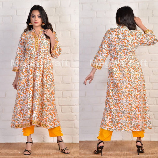 Wholesale Cotton Block Printed Kurtis