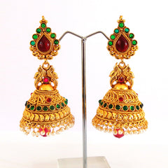 Boucles d'oreilles Jhumka traditionnelles indiennes