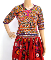 Blusa de trabajo con espejo Banjara Kutch