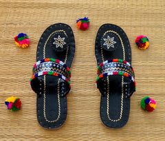 Zari Calzado Bordado Chappal