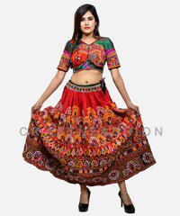 Boho Gypsy Embroidery Kutch Skirt