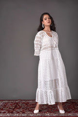 Schiffli Embroidered Cutwork Dress