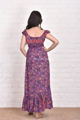 Spanish High Low Silk Dress