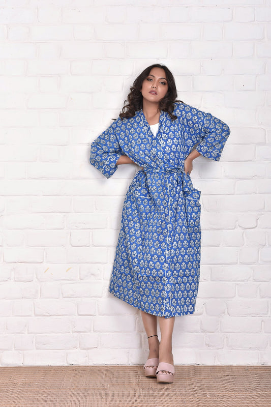 Cotton Block Printed Kimono