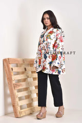 Winter Fashion Floral Valvet Jacket