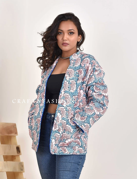 Women Silk Quilted Jacket